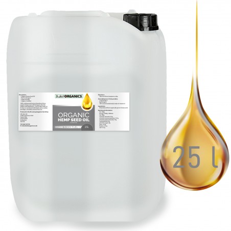 25L Certified Organic Cold Pressed Hemp Seed Oil